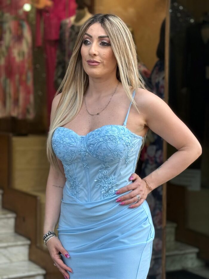 Abito da cerimonia Giulia Azzurro